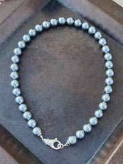 Graphite Pearl Necklace