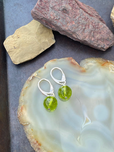 Green Crystal Earrings