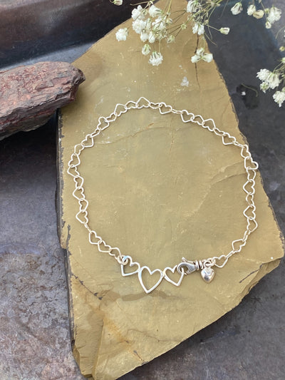 Triple Heart Chain Bracelet
