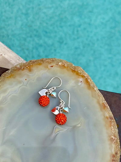 Orange Crystal Earrings