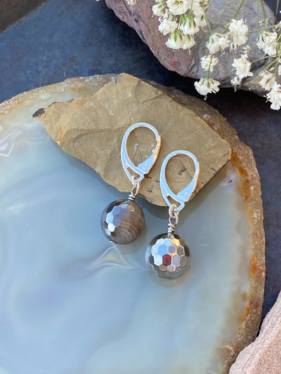 Brownstone Agate Earrings