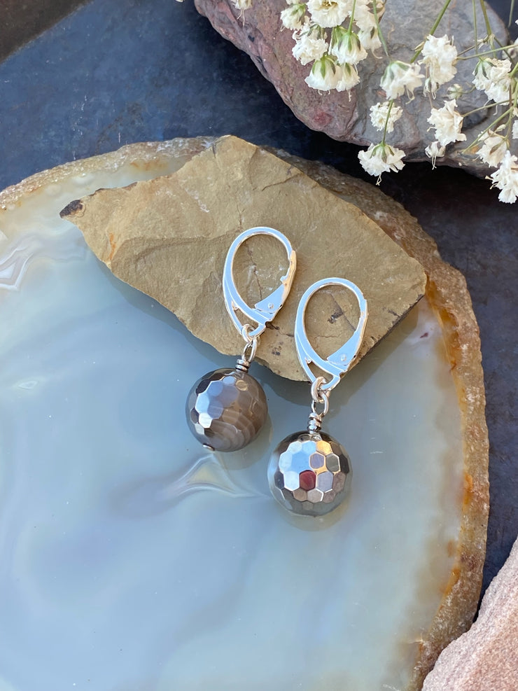 Brownstone Agate Earrings