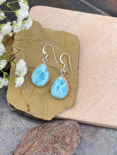 Larimar Teardrop Earrings