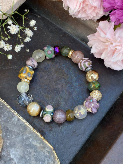 Moody Mauve Multi Stretch Bracelet