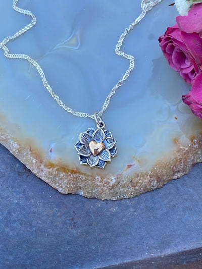 Lotus Heart Necklace