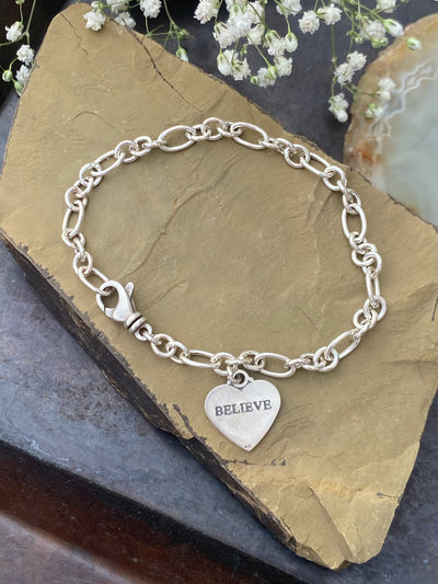 Believe Heart Chain Bracelet