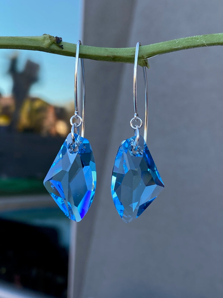 Cerulean Crystal Earrings