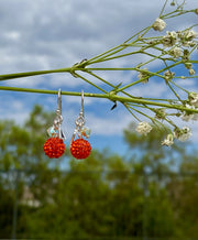 Orange Crystal Earrings