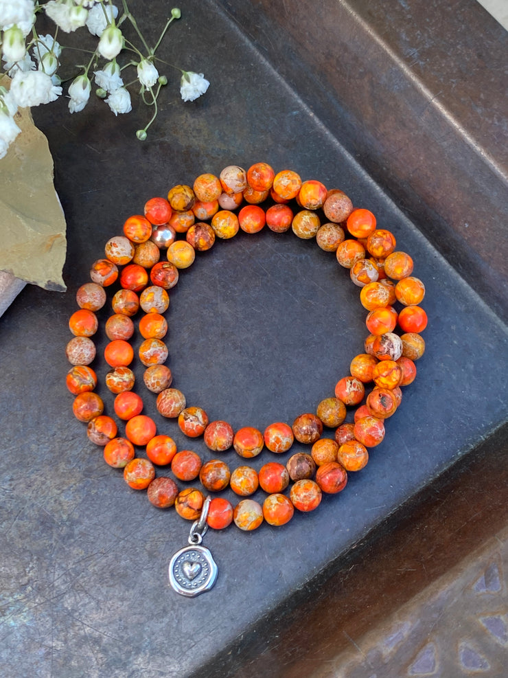 Orange Jasper Triple Stretch