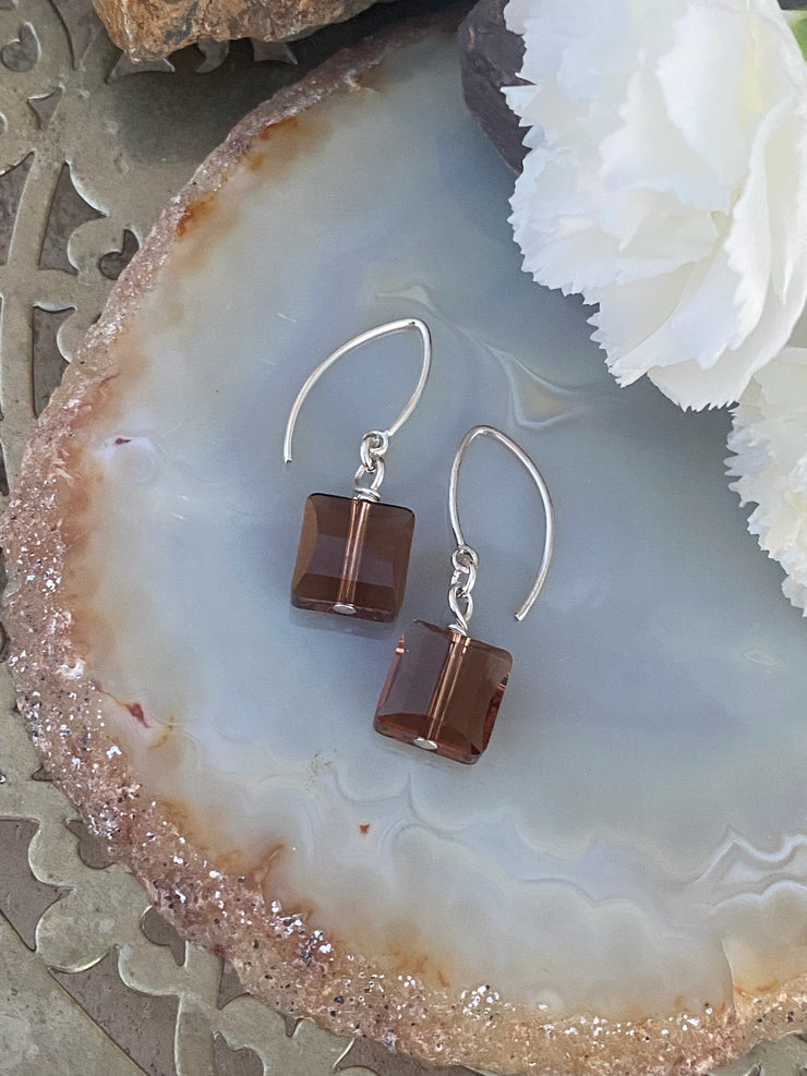 Crystal Square Earrings