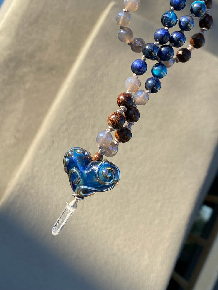 Blue Crystal Mala