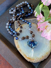 Blue Crystal Mala