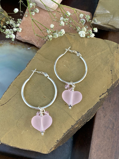 Etched Blush Earrings