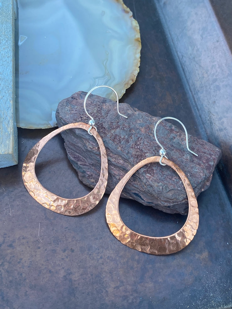 Copper Triangle Earrings